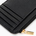 Damskie etui na karty z imitacji skóry czarne 101-1Y-P12-1