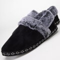 Damskie kapcie z futerkiem czarne 99-DP-800-1