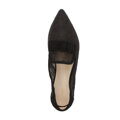 Damskie lordsy transparentne na niskim obcasie czarne 96-D-505-1