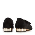 Damskie lordsy transparentne na niskim obcasie czarne 96-D-505-1