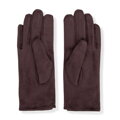 Damskie rękawiczki z małą kokardą ciemny brąz 39-6P-048-4