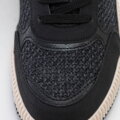 Damskie sneakersy na grubej platformie czarne 99-DP-402-1