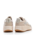Damskie sneakersy na grubej platformie beżowe 99-DP-402-8
