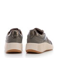 Damskie sneakersy na grubej platformie szaro - brązowe 99-DP-402-9