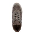 Damskie sneakersy na grubej platformie szaro - brązowe 99-DP-402-9
