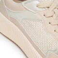 Damskie sneakersy na platformie beżowe 102-P-400-9