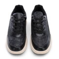 Damskie sneakersy z ekoskóry czarne 99-DP-403-1