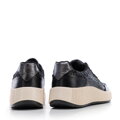 Damskie sneakersy z ekoskóry czarne 99-DP-403-1