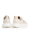 Damskie sneakersy z naturalnej skóry beżowe 100-D-101-9