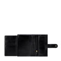 Duży portfel skórzany z zapięciem na napę czarny 21-1-035-L10