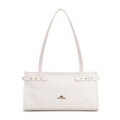 Elegancka bagietka damska ze skóry naturalnej złamana biel 103-4E-610-0