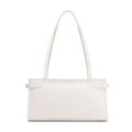 Elegancka bagietka damska ze skóry naturalnej złamana biel 103-4E-610-0