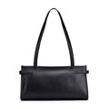 Elegancka bagietka damska ze skóry naturalnej czarna 103-4E-610-1