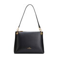Elegancka torebka na ramię ze skóry naturalnej czarna 102-4E-612-1