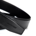 Elegancki męski pasek skórzany czarny 102-8M-101-1
