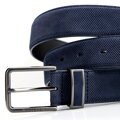 Elegancki męski pasek ze skóry naturalnej granatowy 102-8M-102-N
