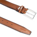 Elegancki pasek męski ze skóry naturalnej jasny brąz 101-8M-206-5