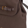 Elegancki plecak damski z klapą ciemny brąz 103-4Y-502-4