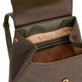 Elegancki plecak damski z klapą khaki 103-4Y-502-Z