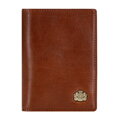 Etui na dokumenty skórzane z herbem ciemny brąz 10-2-174-5