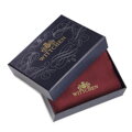 Etui na dokumenty skórzane z herbem ciemny brąz 10-2-174-5
