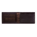 Etui na karty skórzane z przeszyciem ciemny brąz 14-2-118-L4