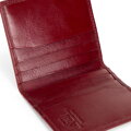 Etui na karty skórzane klasyczne małe czerwone 21-2-291-L30