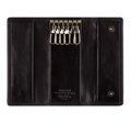 Etui na klucze skórzane z monogramem czarne 39-2-098-1