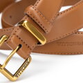 Klasyczny damski pasek ze skóry naturalnej jasny brąz 102-8D-010-5