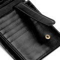 Klasyczny męski portfel ze skóry z zapięciem na napę czarny 21-1-125-L10