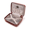 Komplet walizek z polikarbonu w paseczki burgund 56-3P-84K-35