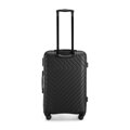 Komplet walizek z ABS-u z geometrycznym tłoczeniem czarny 56-3A-75K-11