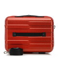 Komplet walizek z polikarbonu w poziome pasy czerwony 56-3P-58K-30