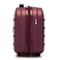 Kosmetyczka z ABS-u w poziome tłoczenie bordowa 56-3A-004-30
