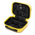 Kosmetyczka z ABS-u w poziome tłoczenie żółta 56-3A-004-50