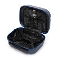 Kosmetyczka z ABS-u w poziome tłoczenie granatowa 56-3A-004-90