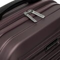 Kosmetyczka z ABS-u w poziome tłoczenie brązowa 56-3A-004-44