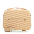 Kosmetyczka podróżna z polipropylenu w ukośne pasy beżowa 56-3T-504-86