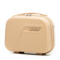 Kosmetyczka podróżna z polipropylenu w ukośne pasy beżowa 56-3T-504-86