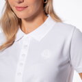 Koszulka polo damska z bawełny biała D0-99-101-0