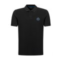 Koszulka polo męska bawełniana z kolorowym logo czarna M0-99-101-1