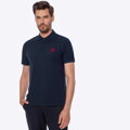 Koszulka polo męska bawełniana z kolorowym logo granatowa M0-99-101-N