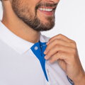Koszulka polo męska bawełniana z kolorowym logo biała M0-99-101-0