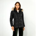Kurtka damska pikowana z monogramem czarna 99-9D-901-1