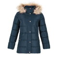 Kurtka damska pikowana z monogramem granatowa 99-9D-901-N