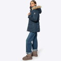 Kurtka damska pikowana z monogramem granatowa 99-9D-901-N