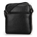 Crossbody taška z imitácie kože s nastaviteľným pásom čierna 100-4P-914-1