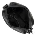 Crossbody taška z imitácie kože s nastaviteľným pásom čierna 100-4P-914-1