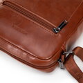 Crossbody taška z imitácie kože hnedá 100-4P-911-5