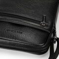 Crossbody taška z imitácie kože s nastaviteľným pásom čierna 100-4P-914-1
